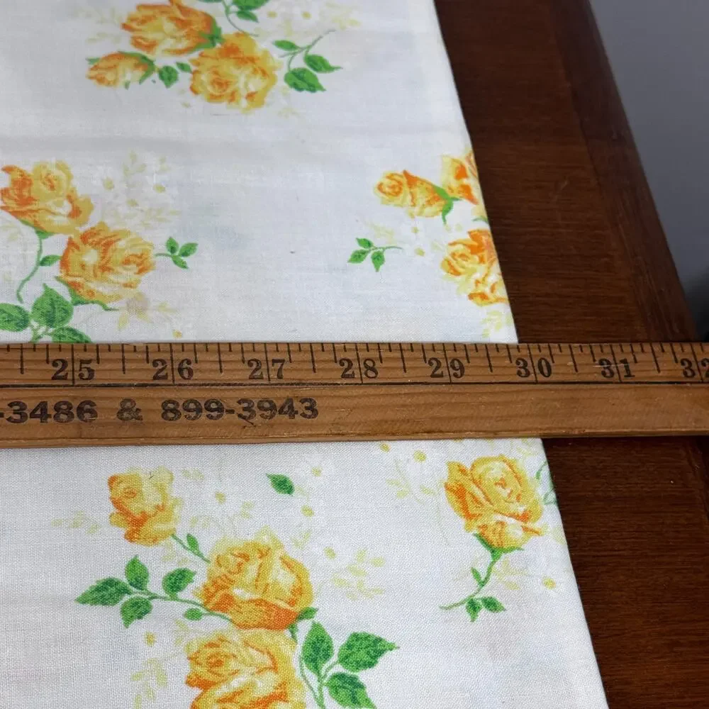 Vintage Dantre Muslin Pillowcase Yellow Roses 20.5x30